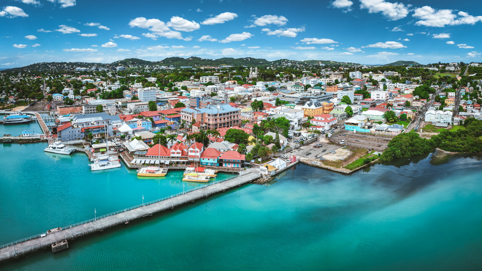 Panoramic,Aerial,View,Of,St.,Johns,,Capital,City,Of,Antigua