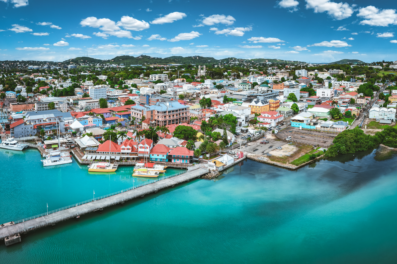 Panoramic,Aerial,View,Of,St.,Johns,,Capital,City,Of,Antigua